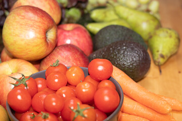 Mix of fruits and vegetables