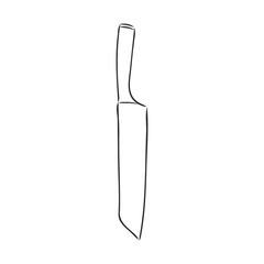 knife kitchen sketch. vector illustration. knife, vector sketch