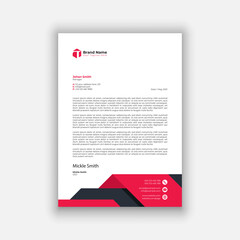 abstract wave business letterhead template