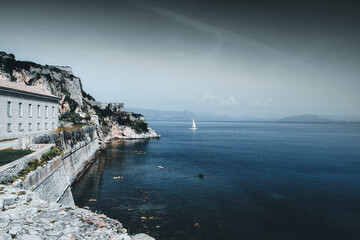 view of the sea from the sea