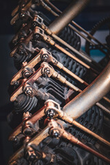 close up of an engine