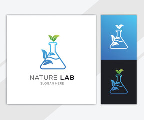 Nature lab logo template suitable for scientist company
