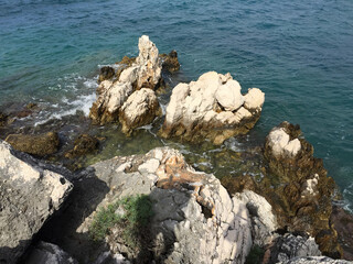rocks and sea