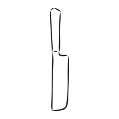 knife kitchen sketch. vector illustration. knife, vector sketch