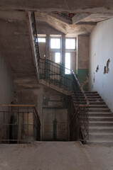Naklejka premium Abandoned Satanic palace in Warsaw