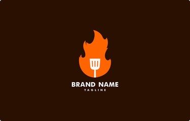 Hot and Spicy Food Restaurant Logo Vector Template
