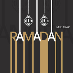  Ramadan greeting card for the Muslim community festival celebration.