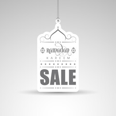 Ramadan sale banner with discount coupon and cashback.