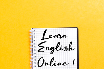 learn or it's time to learning english concept