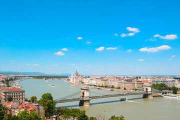 Fototapeta na wymiar Budapest view from bridge