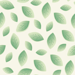 Obraz premium Spring pattern with green leaves for design