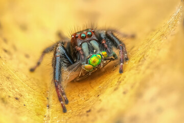 macro of a spider