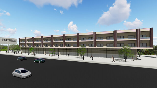 3D RENDERING CENTER DESIGN FACADE MT2