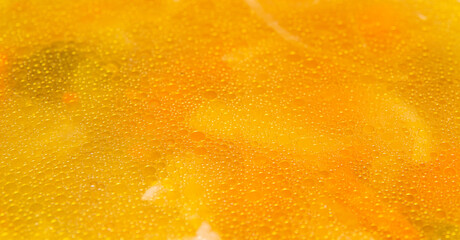 Soup close-up. Selective focus. Abstract background for kitchen accessories.