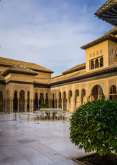 Fototapeta premium the finely decorated court of the Lions (
