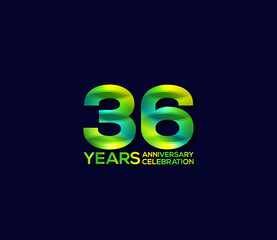 36 Year Anniversary Day background Concept