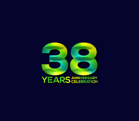 38 Year Anniversary Day background Concept
