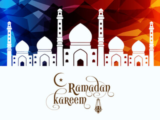 Ramadan greeting card for the Muslim community festival celebration.	
