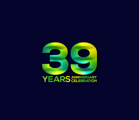 39 Year Anniversary Day background Concept