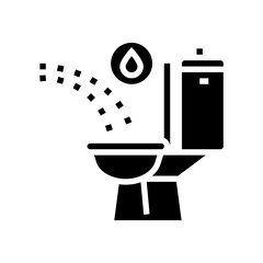 urination with blood glyph icon vector. urination with blood sign. isolated contour symbol black illustration
