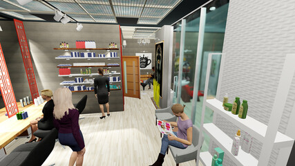 BEAUTY SALOON 3D DESIGN MT2