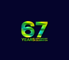 67 Year Anniversary Day background Concept