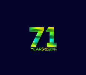 71 Year Anniversary Day background Concept