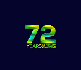 72 Year Anniversary Day background Concept