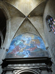 Interior of Aix Cathedral, Aix-en-Provence, France