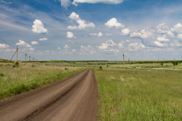 Dirt road in the Tavrian steppe.