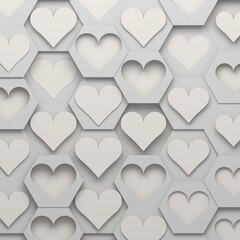 seamless pattern with hearts - 415460036