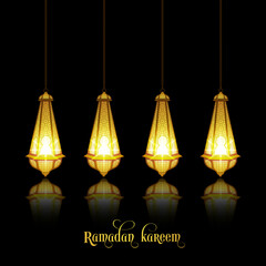 Ramadan greeting card for the Muslim community festival celebration.	
