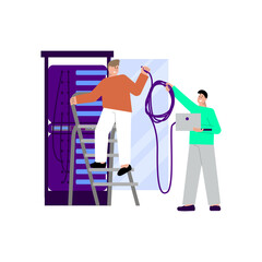 Server Rack Maintenance Composition