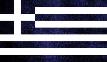 Fototapeta premium Grunge Greece flag. Greece flag with waving grunge texture.