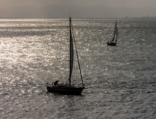 Voiler en mer par un temps orageux - sailboat at sea in stormy weather © Bernard