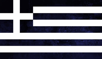 Grunge Greece flag. Greece flag with waving grunge texture.