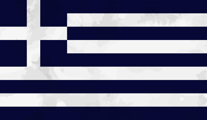 Grunge Greece flag. Greece flag with waving grunge texture.