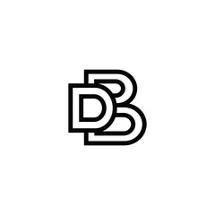 DB or BD letters logo vector symbols	
