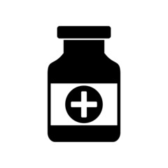 Drug container symbol, medical icon