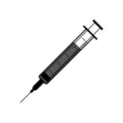 Injection symbol, medical icon, pictogram