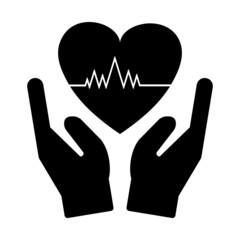 Obraz premium Protect heart symbol, medical icon