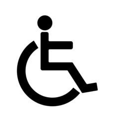 Wheelchair symbol, medical icon, pictogram