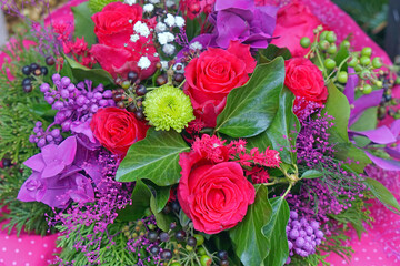 Pink roses bouquet