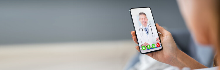 Person Videochatting With Doctor