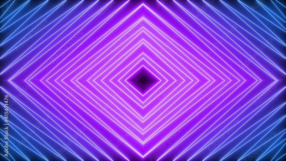 Poster animated zig zag neon light seamless loop modern motion graphics background