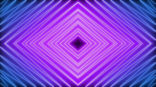 Animated zig zag neon light seamless loop modern motion graphics background
