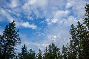 sky and clouds over the Tetons