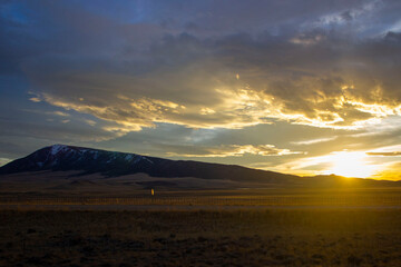 sunrise over mountains in wyoming