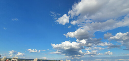 Sky day cloudy background on summer. Space for text.