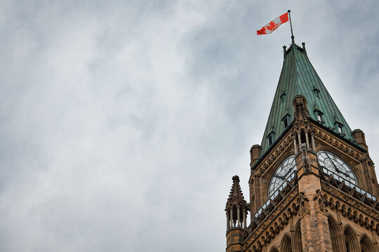 Fototapeta Top of the Peace Tower in Ottawa